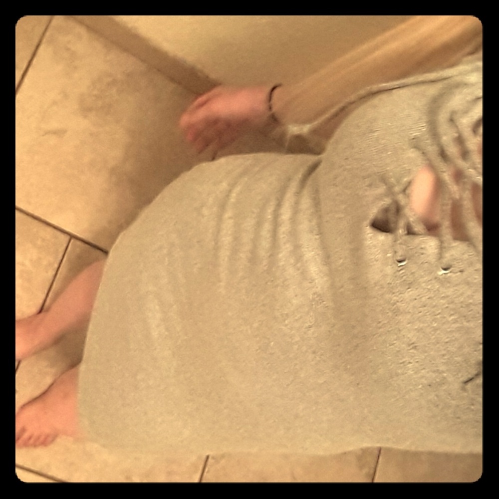 Grey bodycon dress